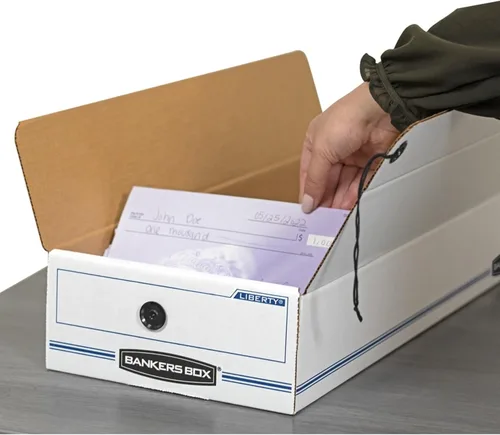 Vista 5 de Bankers Box Paquete de 12 cajas de verificación de cuerdas y botones