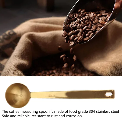 Vista 4 de Cuchara medidora de café, cuchara medidora de acero inoxidable, cucharada medidora, cucharada medidora para café molido, té, harina de azúcar