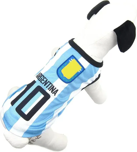 Vista 8 de GabeFish Camiseta de la Copa Mundial para Perros Mascotas Camiseta de Fútbol Deportivo de Fútbol Chaleco de la Selección Nacional de Gato