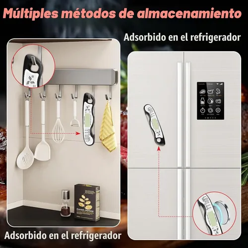 Vista 7 de Termómetro digital de la carne, termómetro impermeable de la comida IP67 Blanco