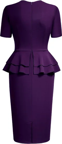 Vista 3 de AISIZE Vestido de cóctel cuadrado vintage de los años 40 para mujer