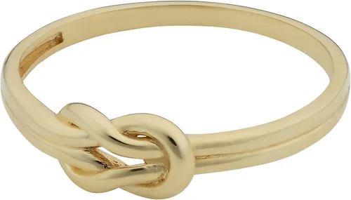 Vista 2 de Kooljewelry Anillo de oro amarillo de 14 quilates con nudo de amor