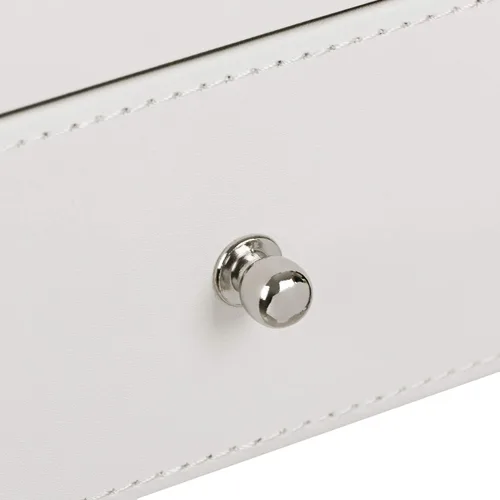 Vista 9 de BEWISHOME Organizador de caja de reloj 20 hombres y mujeres caja de reloj Soporte de almacenamiento Bisagra de metal blanco PU cuero superior