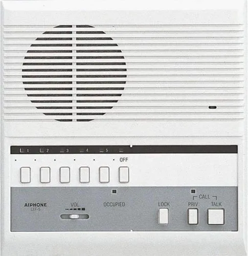 Vista 2 de Aiphone LEF-3 Intercomunicador maestro de llamadas selectivas de voz abierta, acepta hasta tres intercomunicadores de puerta, sub-maestro o maestro