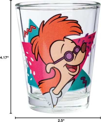 Vista 10 de Silver Buffalo Disney Una película Goofy - Juego de 4 mini vasos con personajes de Goofy, Max Goof, Roxanne y Bobby Zimuruski, 1.5 onzas