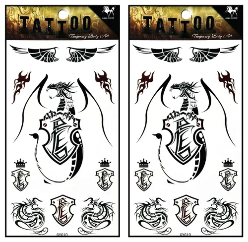 Vista 12 de Tatuajes 2 hojas de tatuaje temporal 3D paraguas de sol nubes de lluvia para mujeres hombres espalda baja hombro cuello brazo tatuaje etiqueta