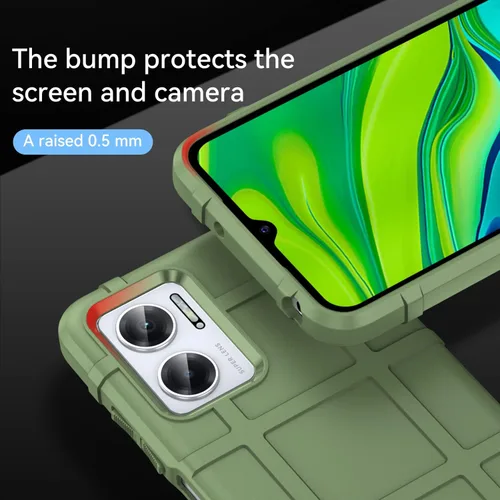 Vista 6 de Funda delgada para Redmi Note 11E 5G, funda resistente para Redmi 10 5G, funda protectora resistente con protección contra golpes de grado militar