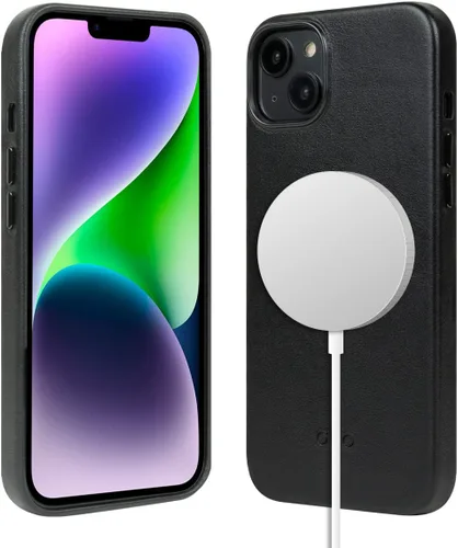 Vista 27 de alto Funda para teléfono compatible con iPhone 15 2023 y MagSafe, funda magnética de cuero italiano, funda protectora contra caídas de la serie Clop