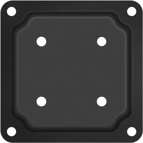 Vista 2 de Nuvo Iron WPCP4B - Conector de placa de poste de madera negro de 4 x 4 pulgadas
