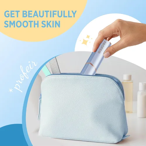 Vista 7 de Depilación facial para mujeres: Dispositivo eléctrico de depilación - Afeitadora facial recargable sin dolor para barbilla, labio superior y vello