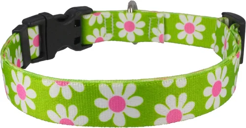 Vista 11 de Collar de perro Green Daisy - Tamaño gato de 8 a 12 pulgadas de largo Verde (Green Daisy)