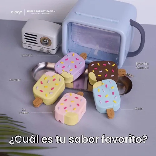 Vista 7 de Elago - Funda para helados con llavero para AirPods Pro Azul (Arándano)