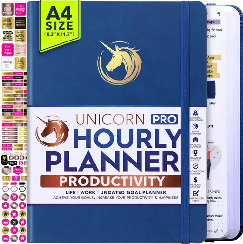 Vista 8 de Life Planner - Agenda diaria, semanal y mensual sin fecha con sección de presupuesto, un viaje de 12 meses para aumentar la productividad