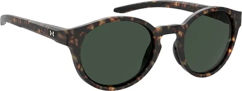 Vista 2 de Under Armour Gafas de sol redondas UA Infinity para adultos, Habana OscuraVerde