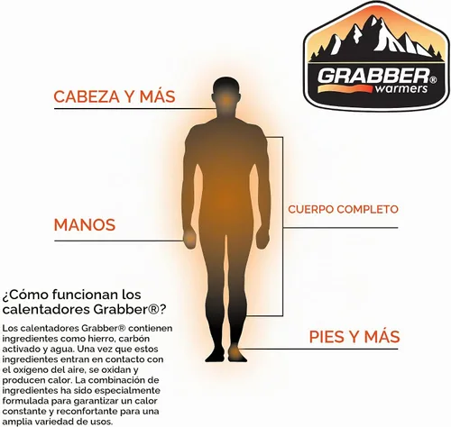 Vista 6 de Grabber Calentadores corporales de 18 horas, paquete de 10