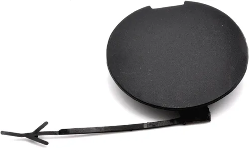Vista 3 de Cubierta de gancho de remolque delantero compatible con Jeep Renegade 2015-2019 Parachoques delantero Gancho de remolque Cubierta de tapa negra