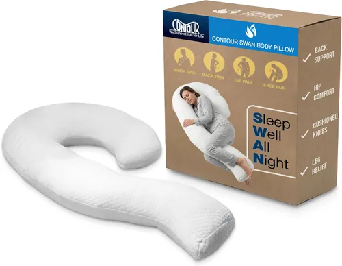 Vista 11 de Contour Almohada corporal Swan con funda de almohada Cool XL, como se ve en la televisión