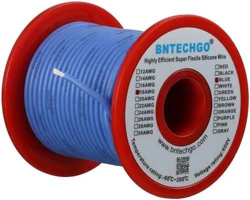 Vista 22 de BNTECHGO Alambre de silicona de calibre 16 rojo y negro cada 25 pies 2 Alambre de silicona calibre 16 rojo y negro
