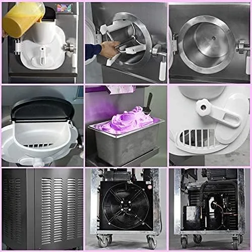 Vista 8 de Kolice Certificado ETL comercial máquina de helado duro, helado duro helado que hace la máquina, máquina de hielo italiano, fabricante de helado