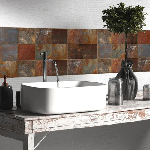 Vista 54 de Alwayspon Vinilo adhesivo efecto piedra, pegatinas para azulejos de pared autoadhesivas, protector antisalpicaduras para cocina y baño, T026