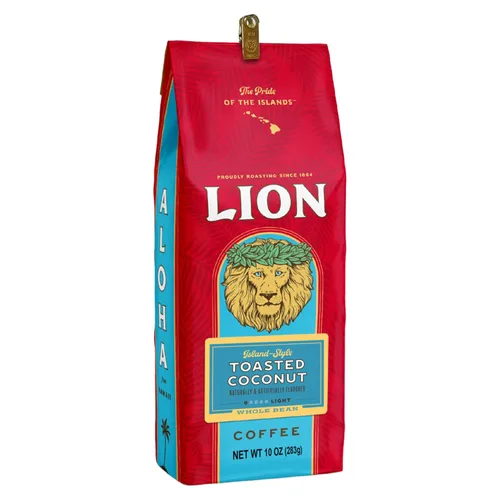 Vista 10 de LION Coffee, Café de 24 quilates, grano entero, bolsa de 7 onzas