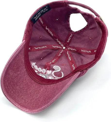 Vista 4 de Waldeal Gorra de béisbol bordada para mujer, diseño de cola de caballo ajustable