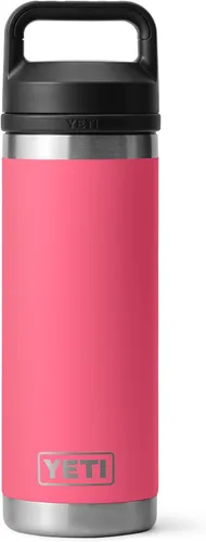 Vista 46 de YETI Rambler Botella de 18 oz, aislada al vacío, de acero inoxidable con tapa Chug, negro