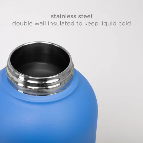 Vista 5 de Ubbi Pup & Me Botella de agua aislada de acero inoxidable para perros con cuenco adjunto, botella de viaje portátil de 32 onzas a prueba de fugas