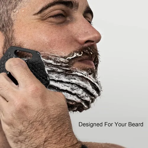 Vista 5 de Diydeg Exfoliante de silicona para barba para hombres, exfoliante y cepillo para el cabello, limpia profundamente, desobstruye los poros, promueve