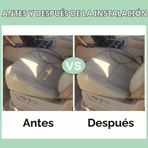 Vista 2 de FZJDSD - Funda de asiento de piel de microfibra de repuesto perforada para el lado del conductor o del pasajero, color marrón claro de cachemira