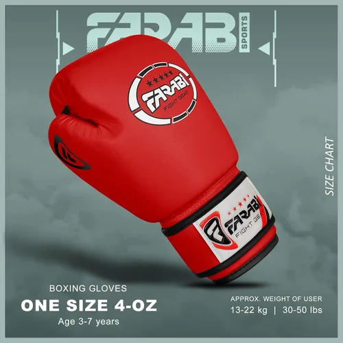 Vista 5 de Farabi Sports Guantes de boxeo para niños de 4, 6, 8 onzas, guantes de boxeo para niños, guantes de boxeo juveniles, guantes de boxeo para niños
