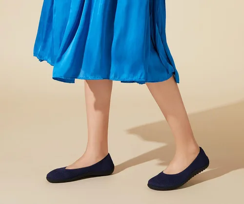 Vista 2 de Arromic Zapatos planos de ballet con puntera ancha para mujer, lavables y de punto, zapatos elegantes (versión)