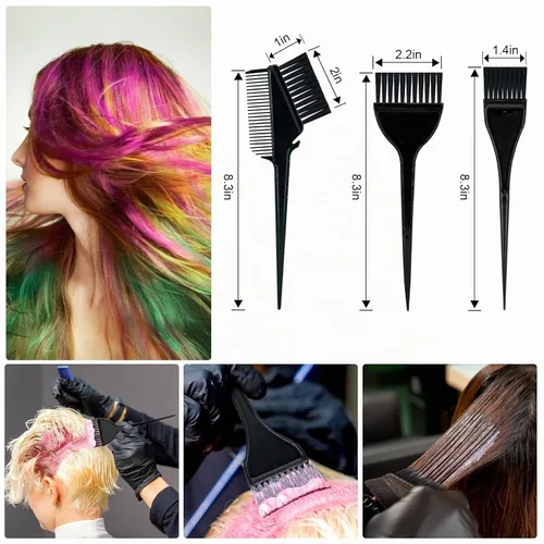 Vista 3 de Xarchy Kit de 12 piezas de blanqueador para el cabello, productos profesionales para teñir el cabello con cepillo de tinte para el cabello, cuenco