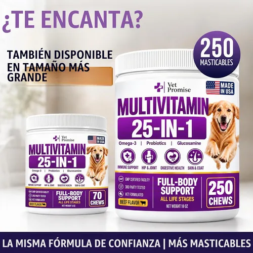 Vista 6 de Vitaminas y suplementos para perros 25 en 1, masticables multivitamínicos