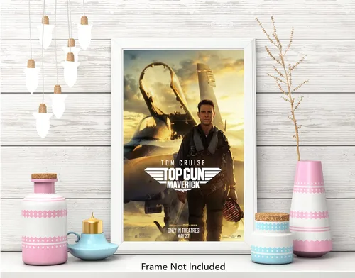 Vista 3 de XIHOO Póster de decoración de pared sin marco de la película Top Gun: Maverick 2022 de 24 x 36 pulgadas