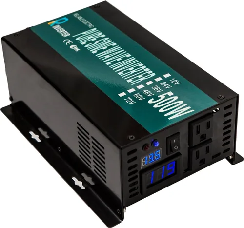 Vista 11 de WZRELB inversor de corriente solar pura de la onda sinusoidal de 500W 24V 120V con el interruptor teledirigido