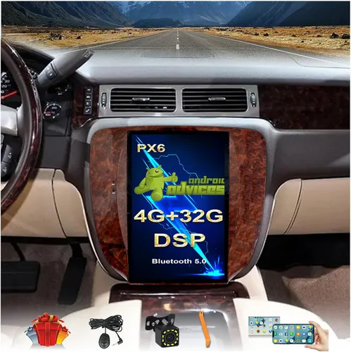 Vista 9 de CUSP - Radio Android estilo T de 12.1 pulgadas para Chevy Silverado GMC Sierra 2007-2013 Large vertical touchscreen upgrade with wireless