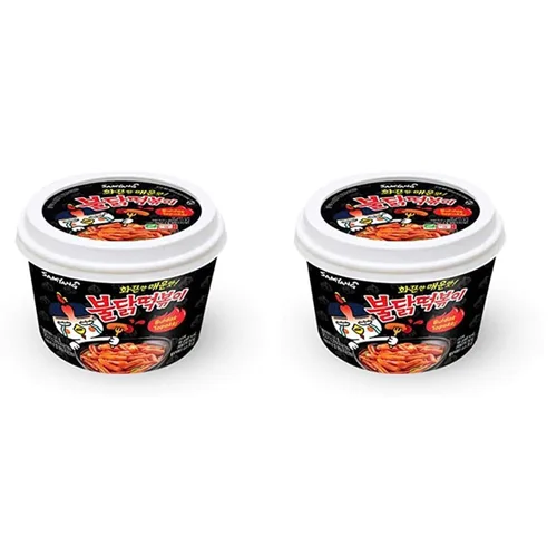 Vista 7 de Samyang Carbo Buldak Tteokbokki Pastel de arroz coreano instantáneo 6.31 onzas