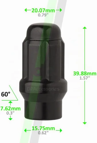 Vista 4 de DPAccessories LCE3L6H-S- 04PAR tuercas para automotores, Negro