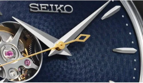 Vista 5 de SEIKO Presage Reloj automático de cuero azul con esfera azul SSA785J1, Azul, Moderno
