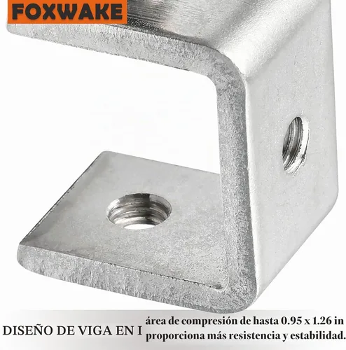 Vista 3 de Abrazaderas C de acero inoxidable mini de 1 pulgada para montaje, abrazaderas U metálicas resistentes para trabajo en metal, abrazadera de 1 3/16