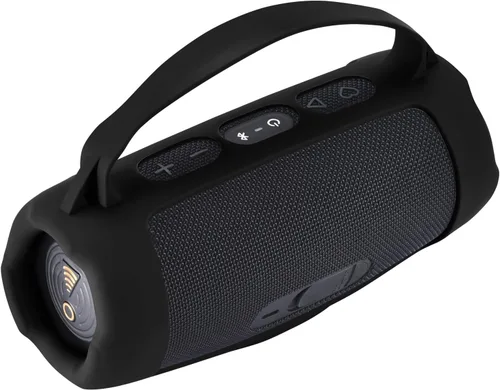 Vista 3 de Funda de silicona compatible con altavoz inalámbrico JBL Charge 5 Wi-Fi Funda protectora diseñada para altavoz Bluetooth portátil JBL Charge 5