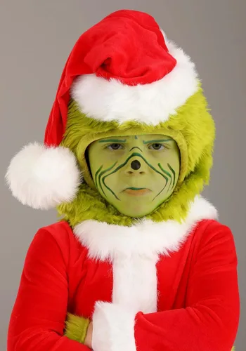 Vista 4 de elope Dr. Seuss - Disfraz de Grinch de Papá Noel con cara abierta