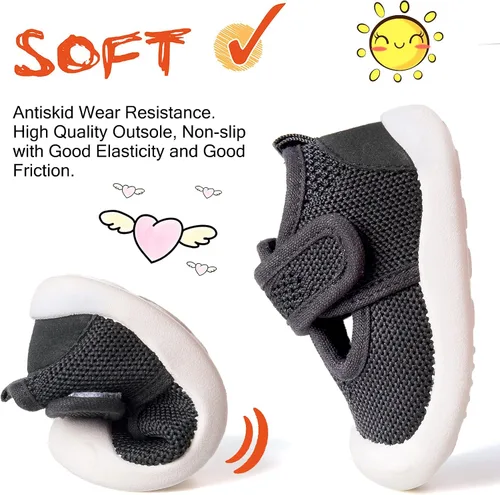 Vista 3 de Zapatos para bebés de 1 a 4 años, zapatos para niños pequeños, zapatos para niños y niñas, suela suave, tela de algodón antideslizante, malla