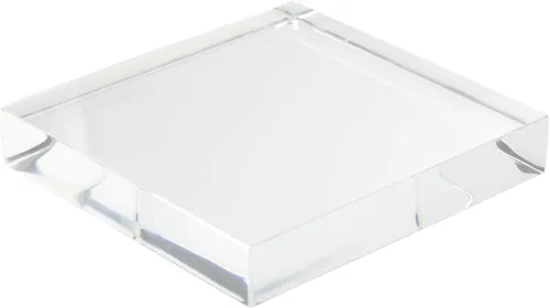 Vista 2 de SOURCE ONE Bloque de exhibición acrílico pulido transparente de 3/4 de pulgada de grosor (1 pulgada de grosor, 2 x 2 pulgadas)