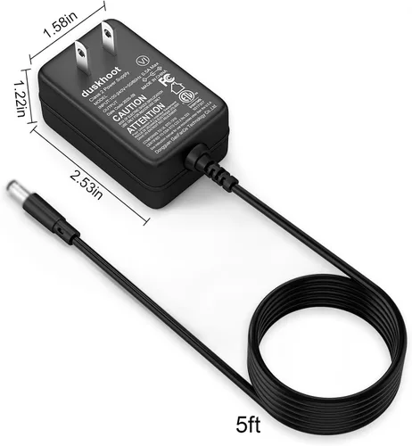 Vista 2 de Ac Dc Adapter for Charging Casio Model AD-E24250LW ADE24250LW DC Replacement Switching Power Supply Cord Charger