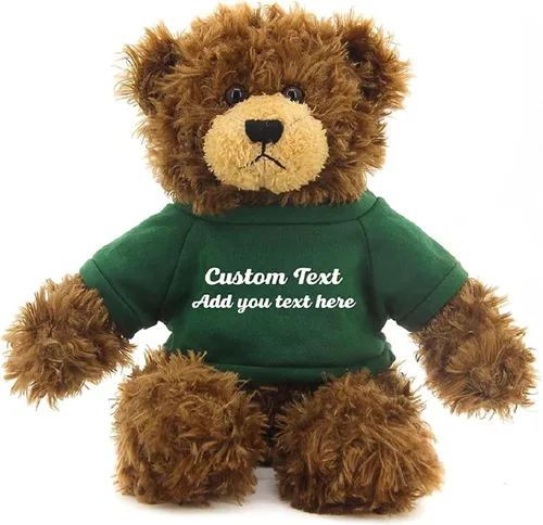 Vista 13 de Oso Brandon de chocolate personalizado – Juguete de peluche personalizado de 12 pulgadas – Regalo perfecto de oso personalizado para graduación, San