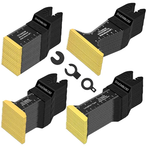 Vista 9 de Juego de 30 cuchillas de herramienta oscilante de titanio para corte de metal, cuchillas de sierra profesionales para clavos de metal blando
