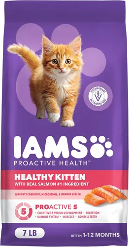 Vista 11 de IAMS Proactive Health Healthy Kitten Dry Cat Food, Chicken, 3.5 lb Recomendados por veterinarios, DHA Omega-3 y taurina apoyan el cerebro
