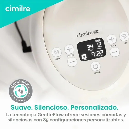 Vista 6 de Extractor de leche eléctrico doble recargable ajustable Cimilre S6+